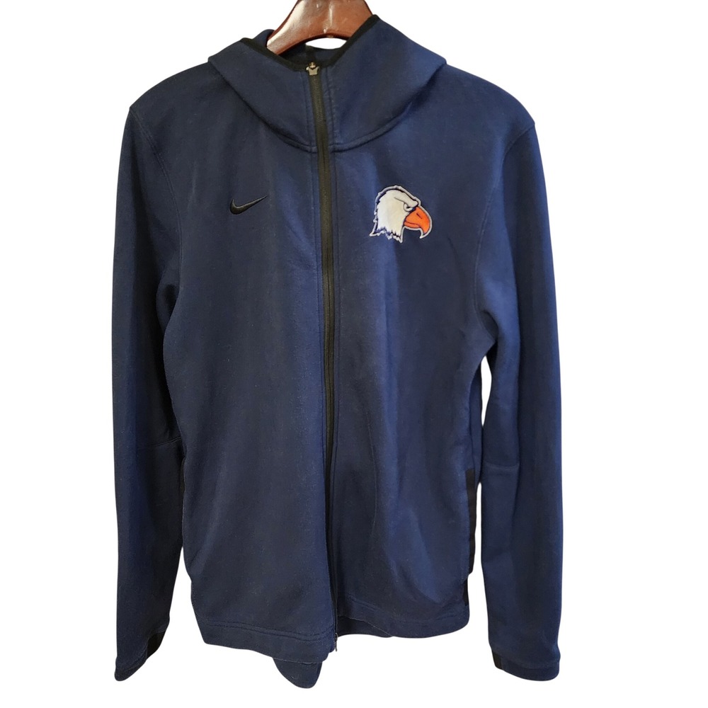 Nike Carson Newman Eagles Dri-FIT Full Zip Hoodie Navy Blue Mens Medium